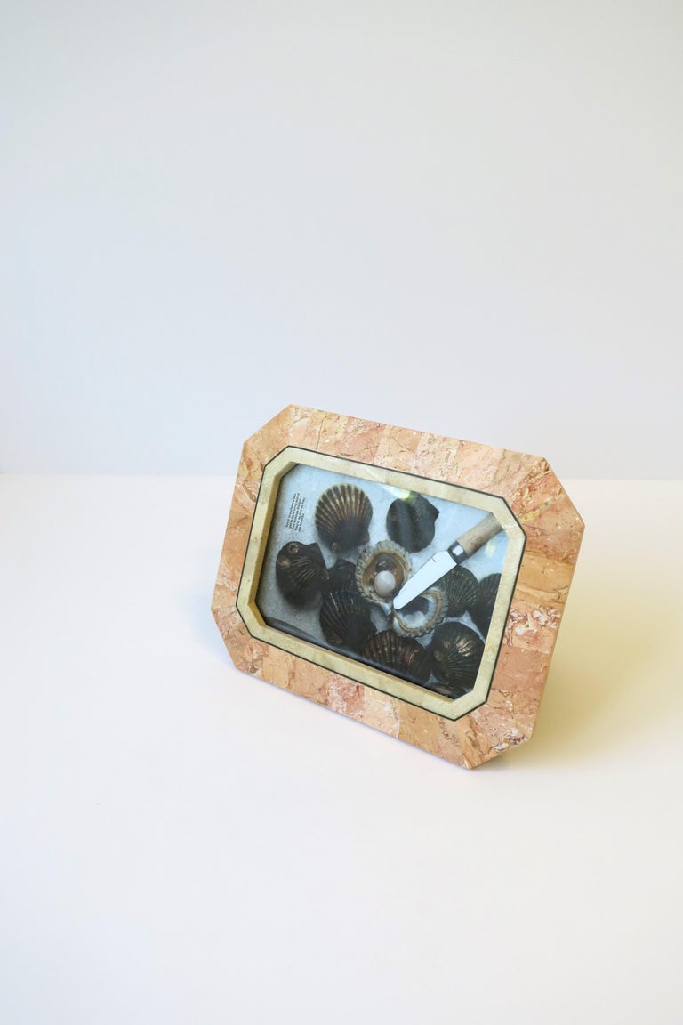 Marble and Brass Picture Frame by Designer Maitland Smith, ca. 1980s For Sale 8