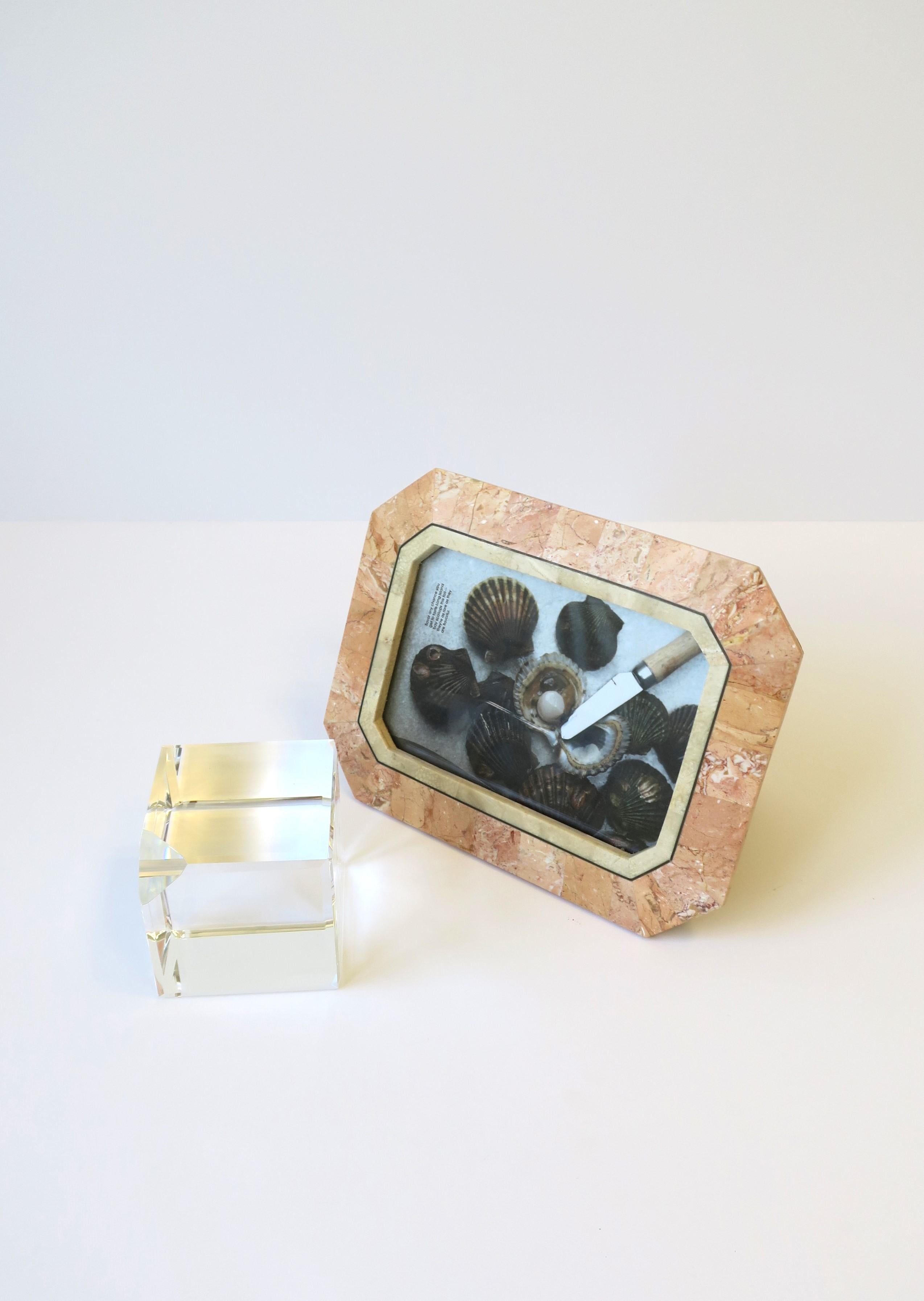 Marble and Brass Picture Frame by Designer Maitland Smith, circa 1980s For Sale 9