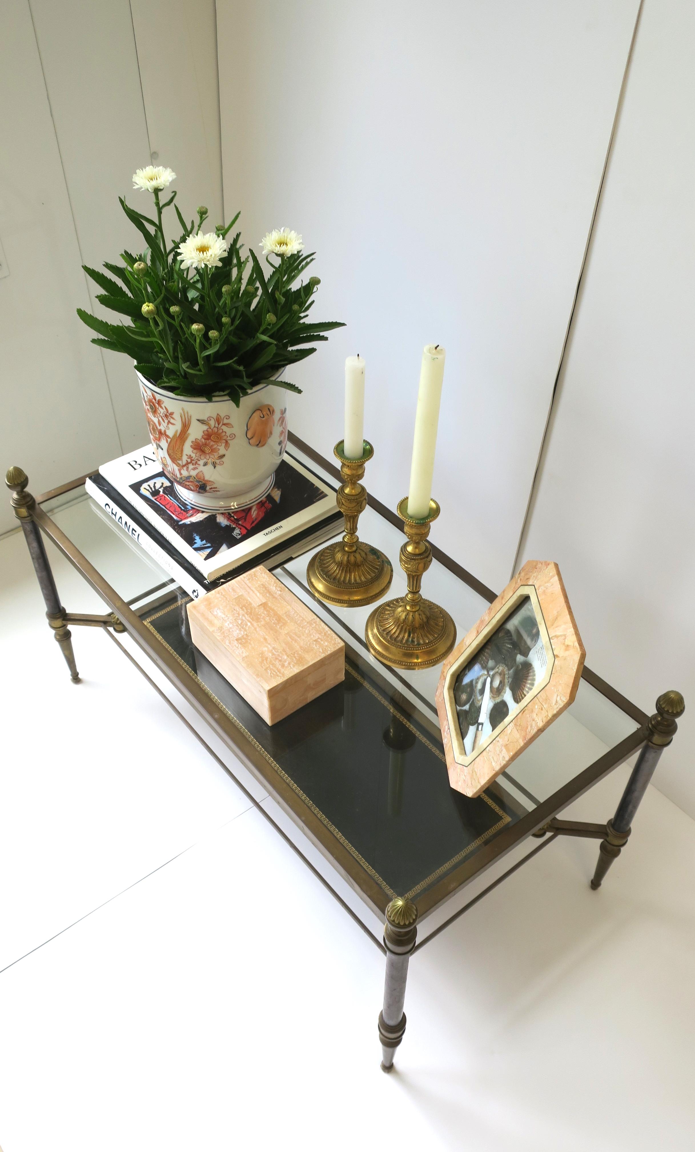 20th Century Marble and Brass Picture Frame by Designer Maitland Smith, circa 1980s For Sale