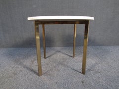 Marble and Brass Side Table