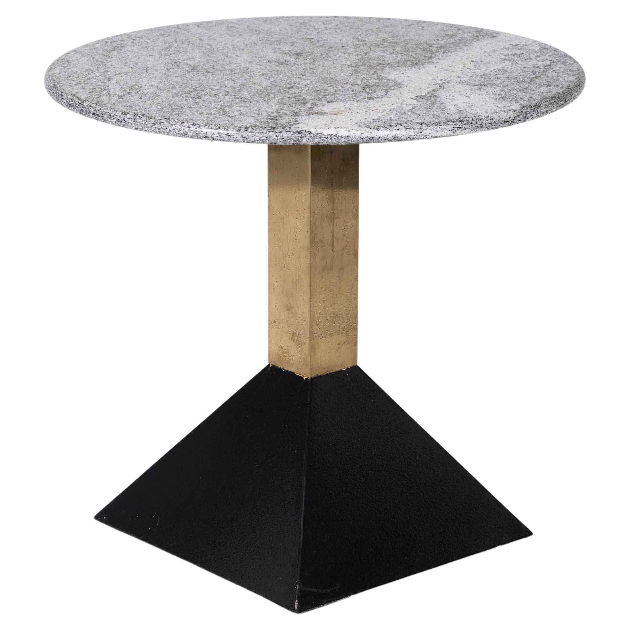 Marble and Brass Side Tables