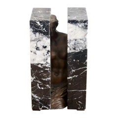 Marble and Bronze Sculpture, Obliteration, by Sacha Sosno