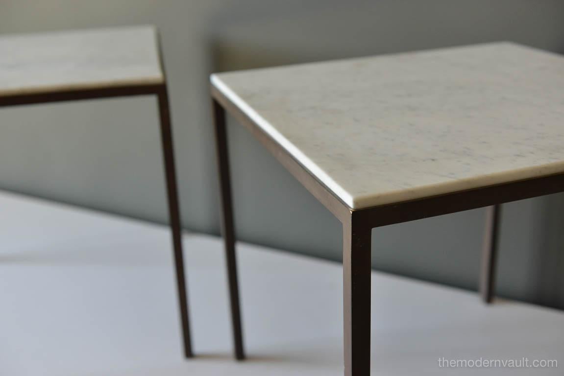 Marble and Bronze Side Tables Attributed to Harvey Probber, circa 1960 2
