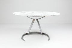 Marble and Chrome Boris Tabaccof Dining Room Table