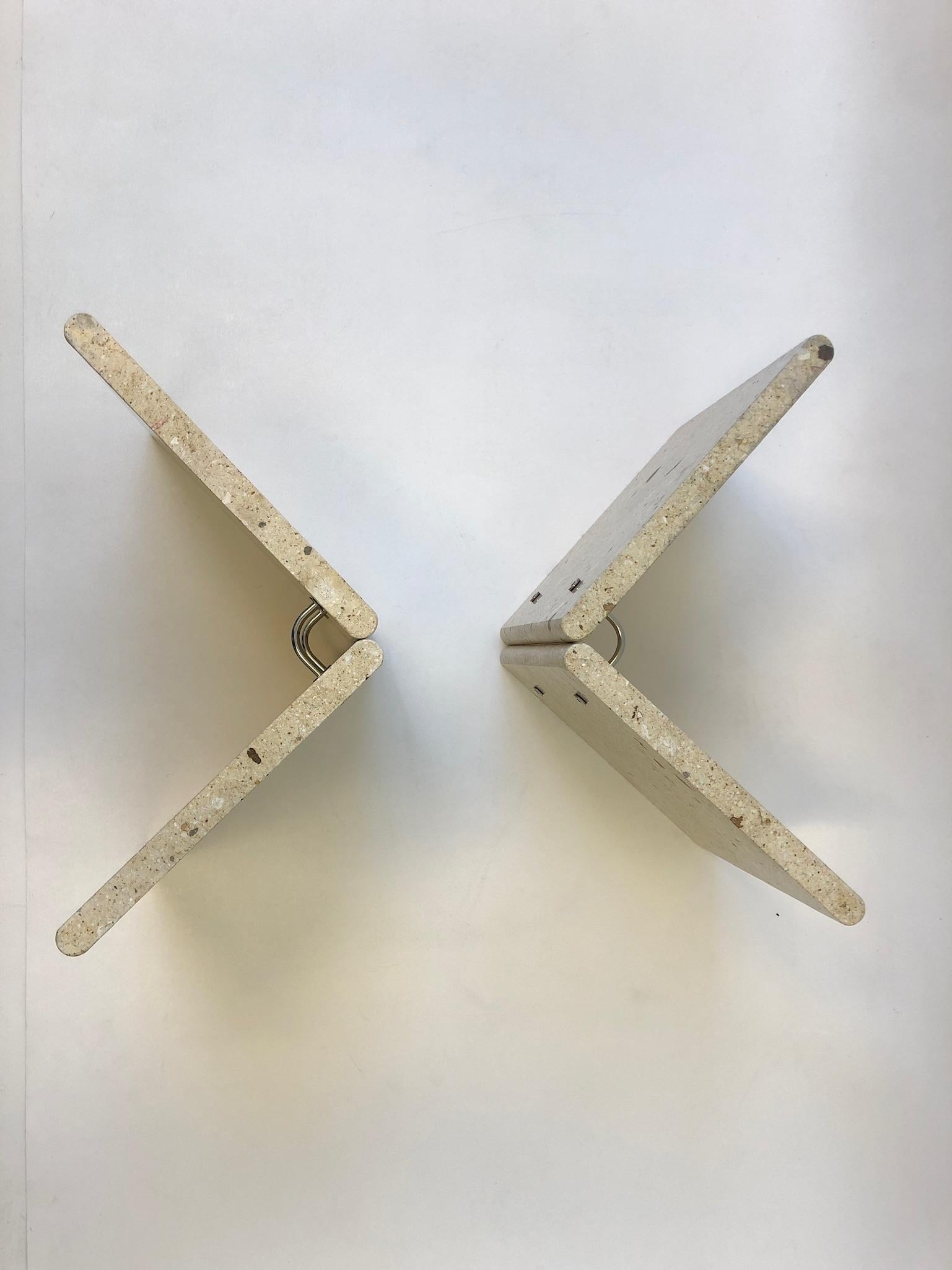 Late 20th Century Marble and Chrome Cocktail Table For Sale