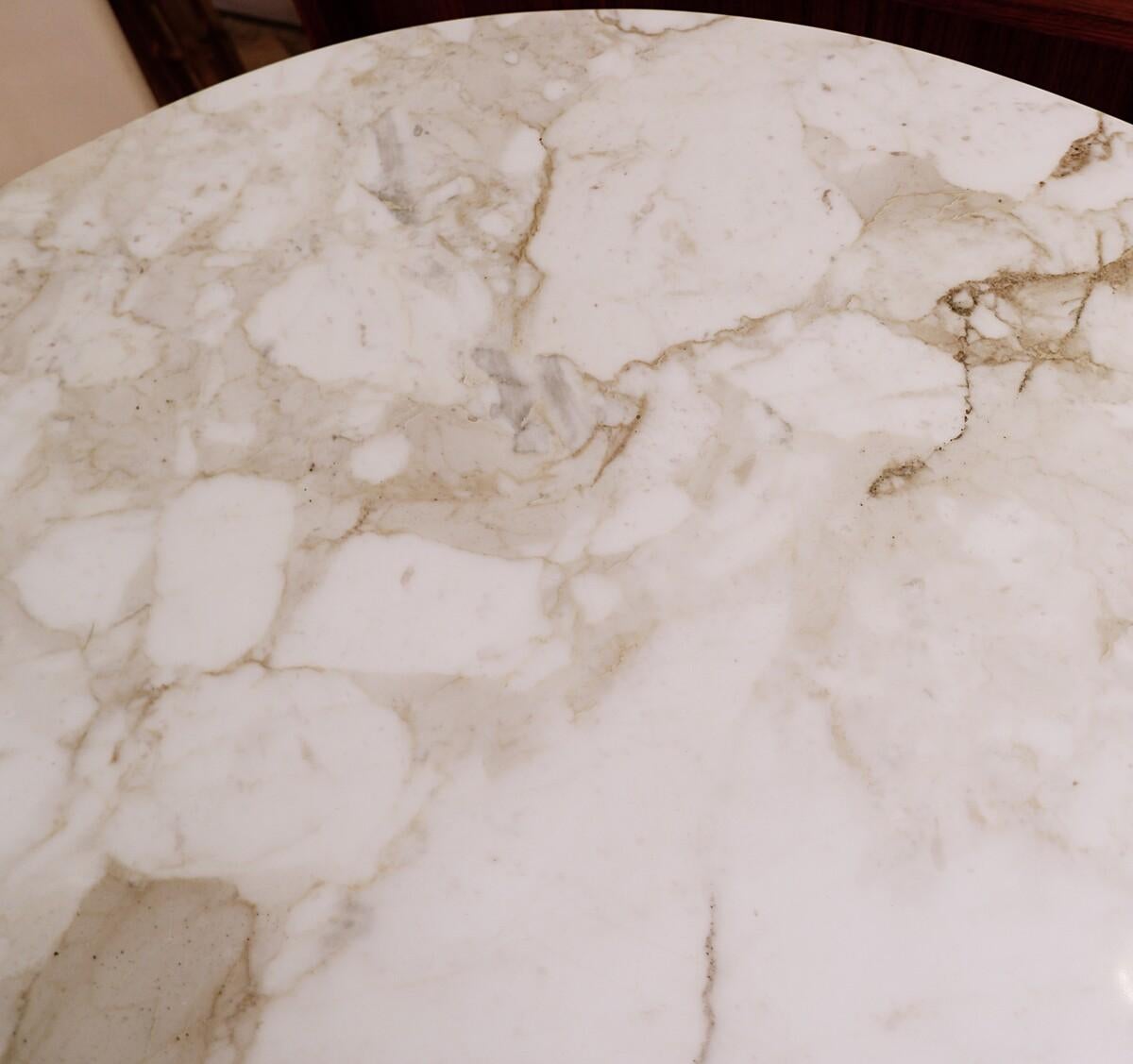 Marble and Chrome Dining Table 2