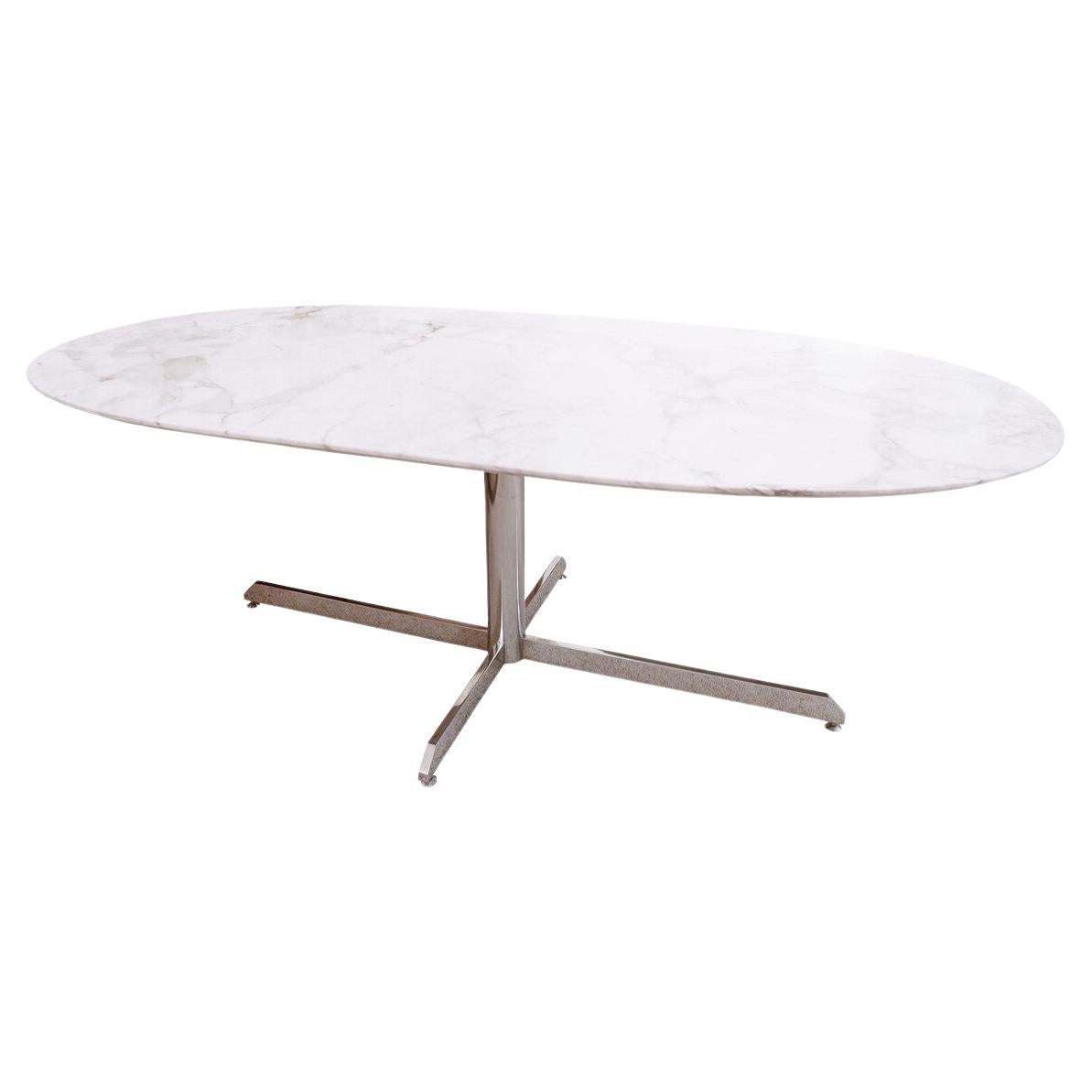 Marble and Chrome Dining Table