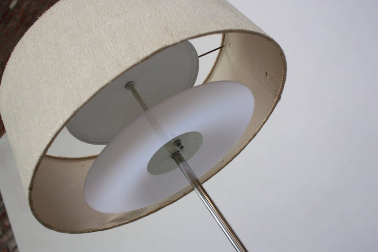 Mid-20th Century Marble and Chrome Floor Lamp by Laurel