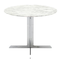 Table Knoll en marbre et chrome