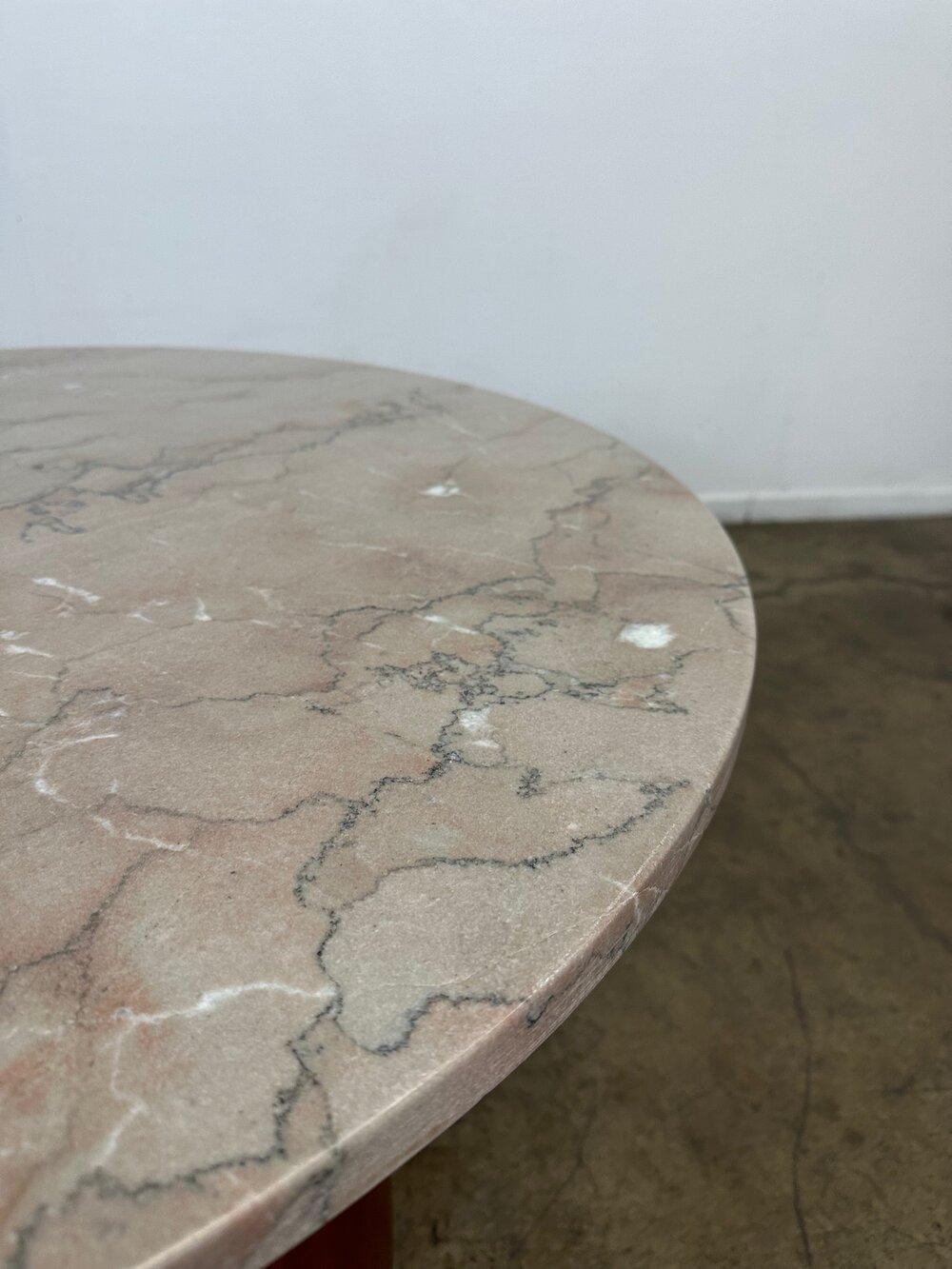 20th Century Marble and Clover Base Coffee Table For Sale