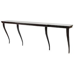 Marble and Ebonized Wood Console by Paolo Buffa, circa 1950