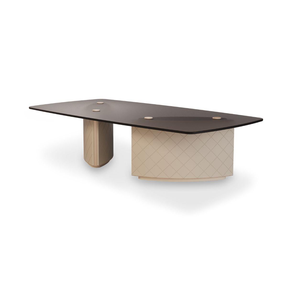 Acier inoxydable Table basse d'extérieur en marbre et fibre de verre en vente