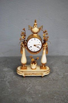 Marble and Gilded Bronze Mantel Clock, Louis XV Period