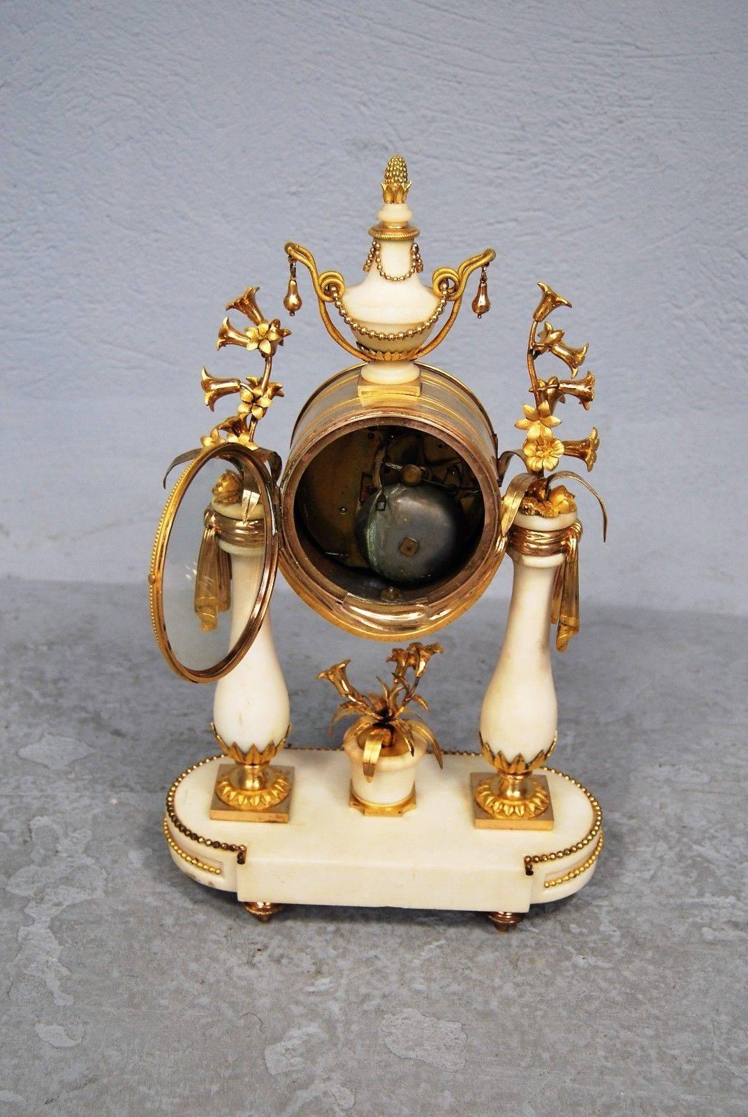 Gilt Marble and Gilded Bronze Mantel Clock, Louis XV Period