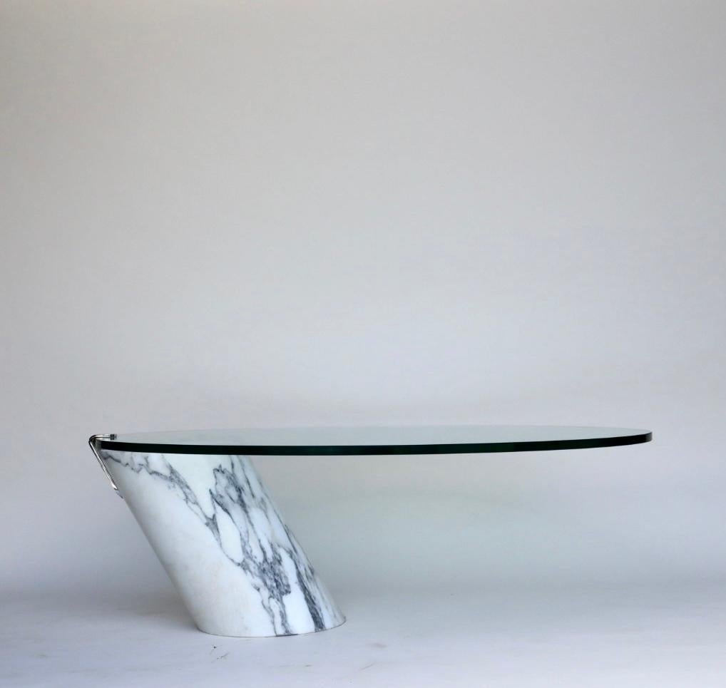 Swiss Marble and Glass Coffee Table Model K1000 by Team Form for Ronald Schmitt