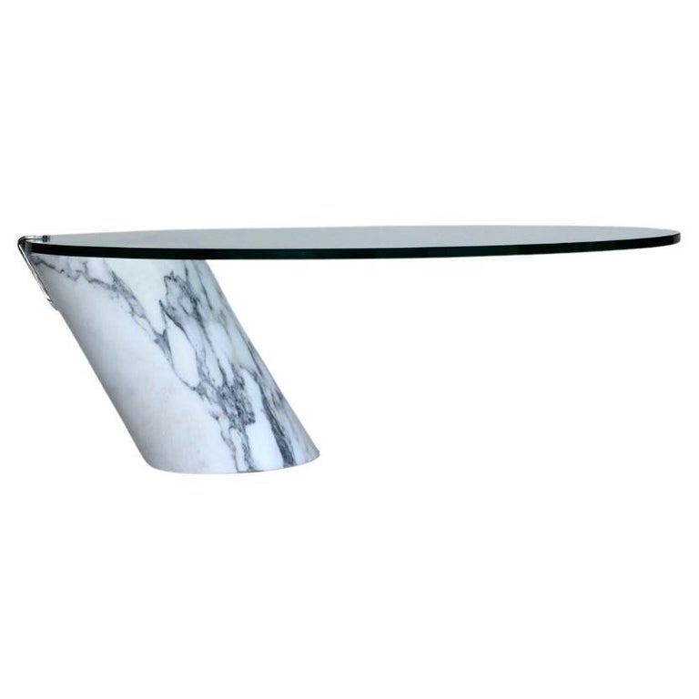 Marble and Glass Coffee Table Model K1000 by Team Form for Ronald Schmitt For Sale
