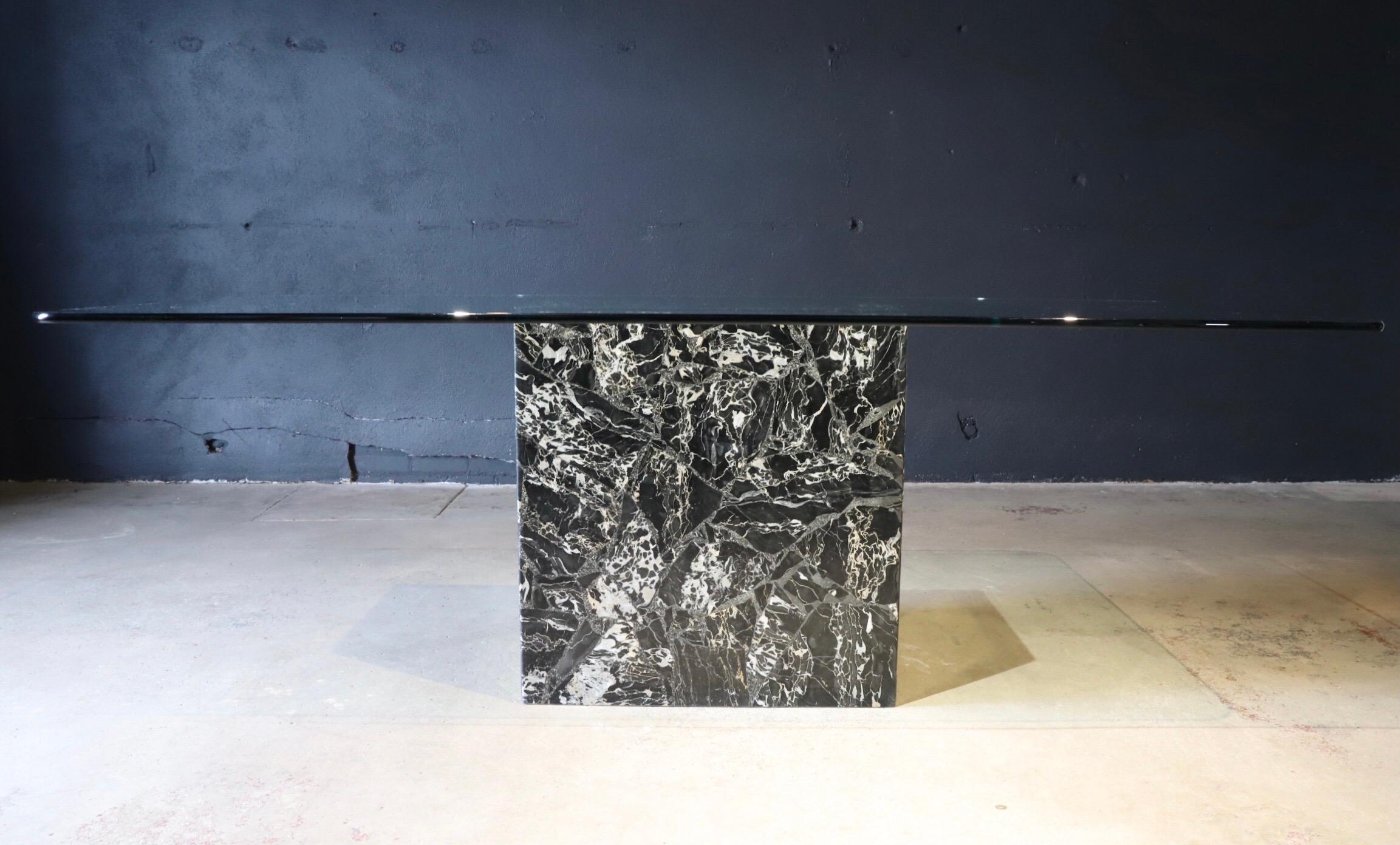 Marble and Glass Modern Conference Dining Table 6