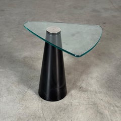 Marble and Glass Sculptural Italian Side Table Attributed to Fontana Arte, 1960