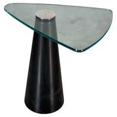 Marble and Glass Sculptural Italian Side Table Attributed to Fontana Arte, 1960