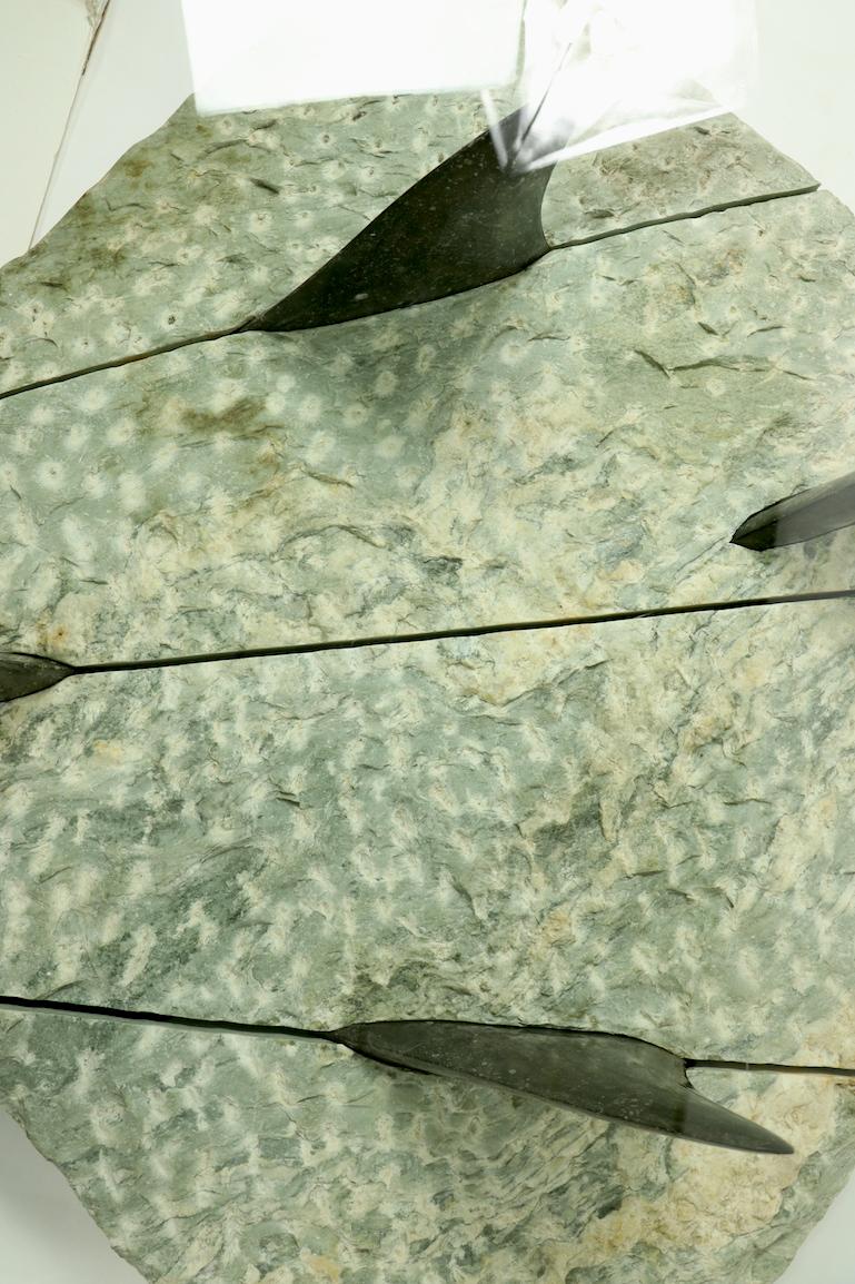 Marble and Glass Shark Fin Table 9