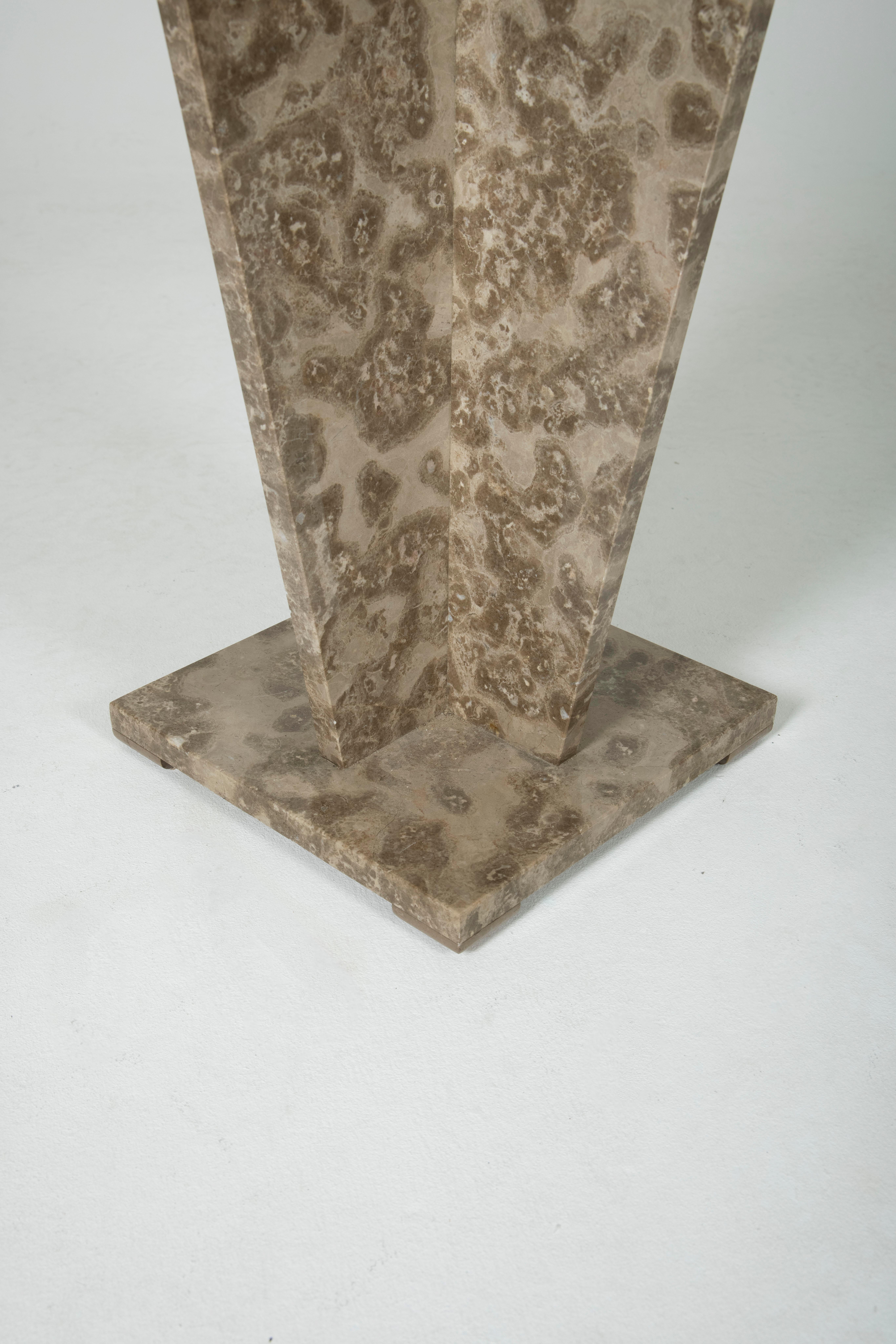 Marble and glass side table For Sale 1