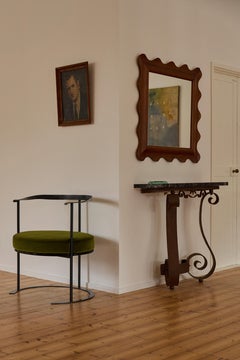 Marble and Hammered Iron Console by Pierluigi Colli for Colli Torino