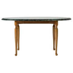 Marble and Mahogany Side Table by Josef Frank for Svenskt Tenn, Sweden, 1950s