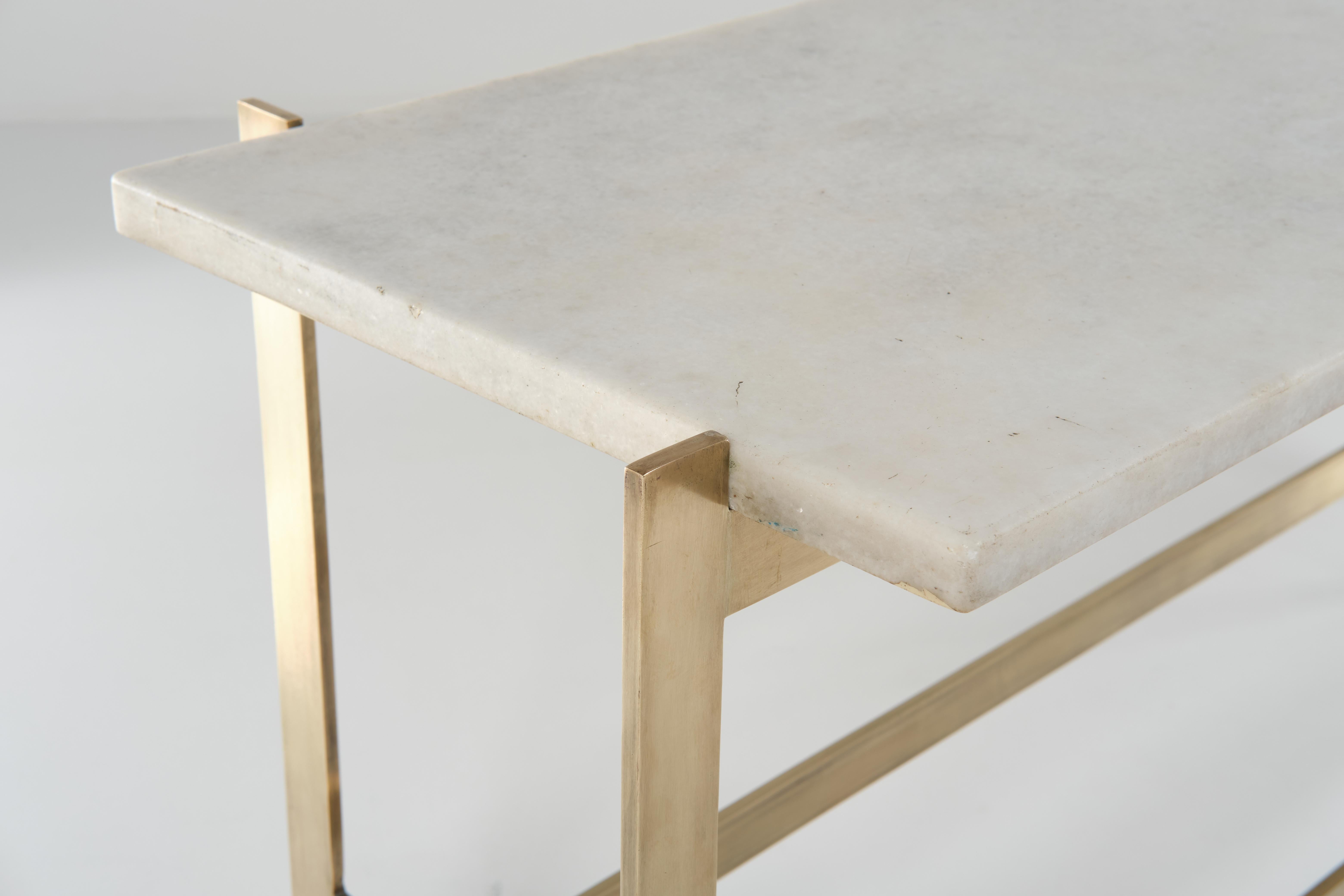 Marble and Metal Console Attributed to Romeo Rega, 1970 circa 8