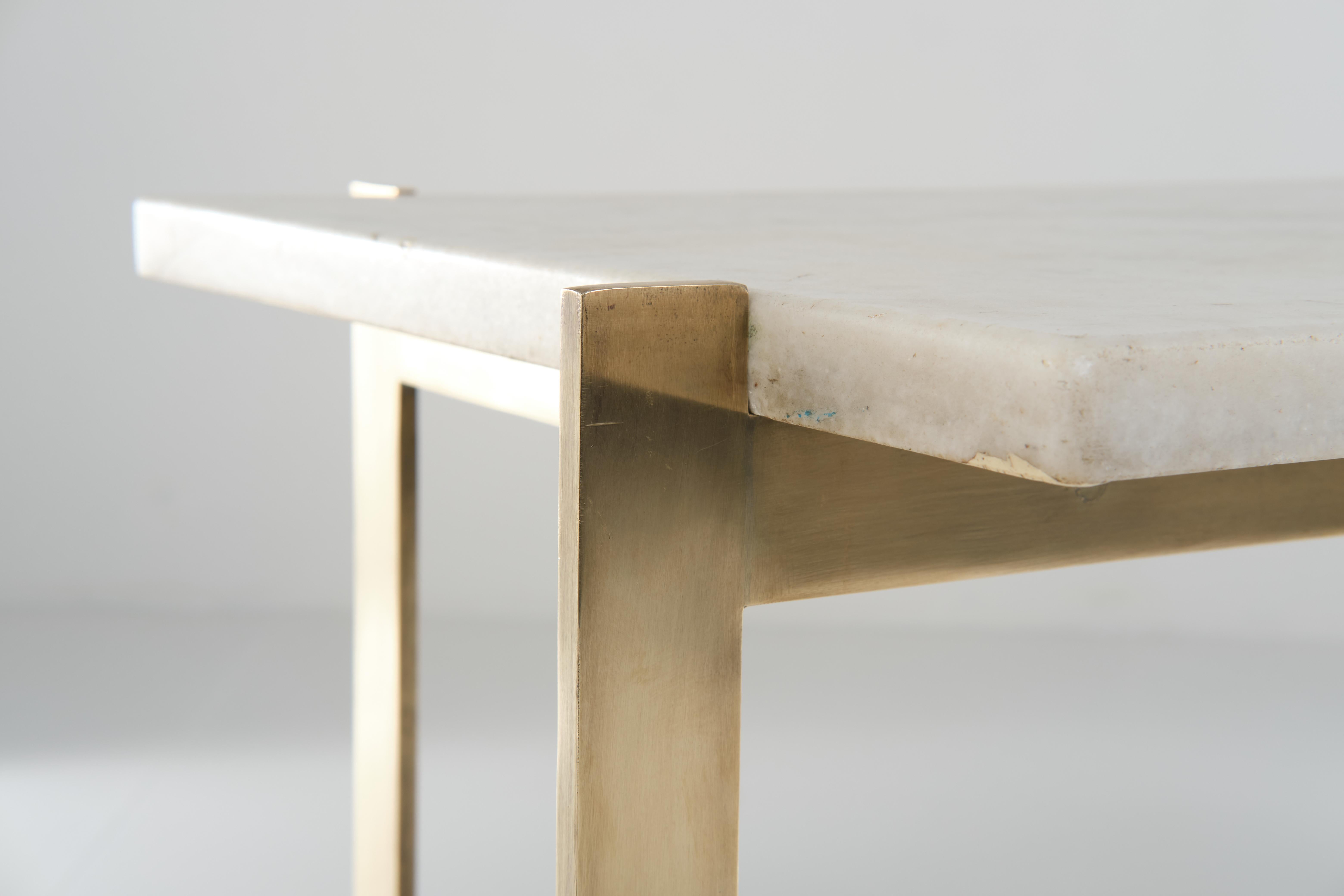 Marble and Metal Console Attributed to Romeo Rega, 1970 circa 11
