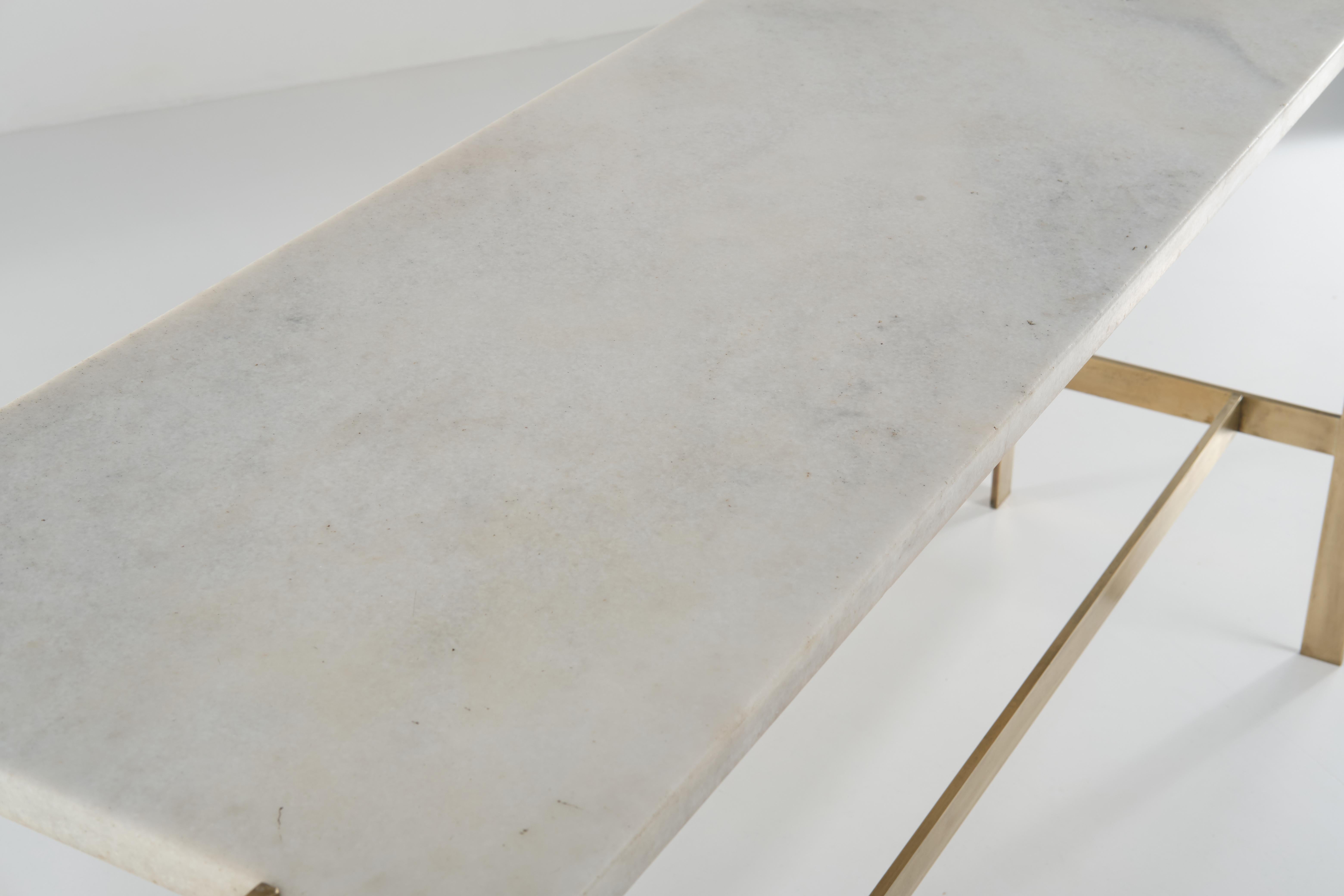 Marble and Metal Console Attributed to Romeo Rega, 1970 circa 13