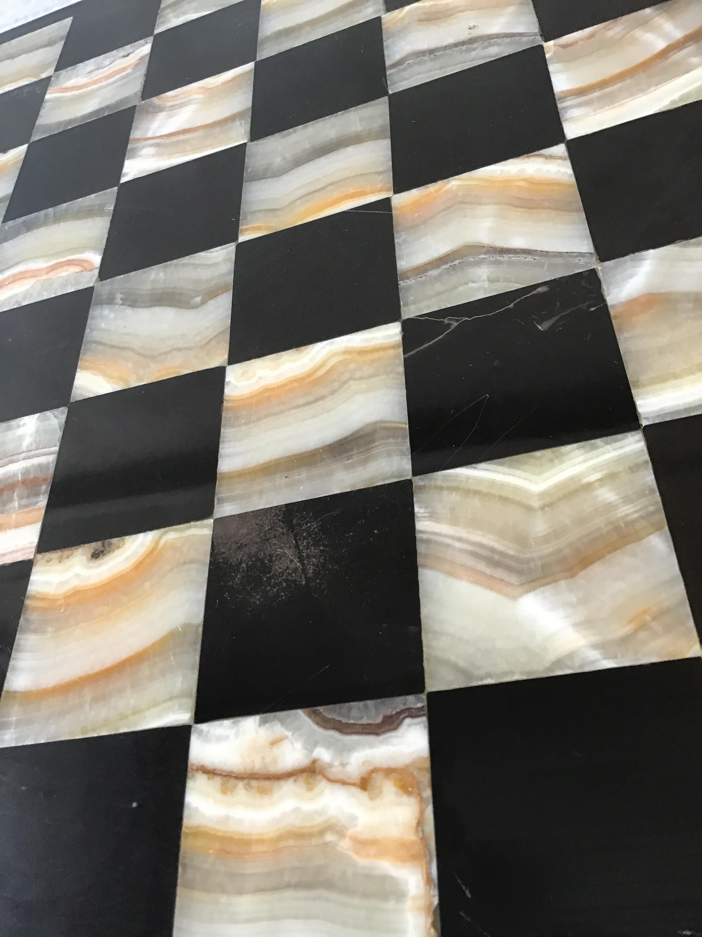 Marble and Onyx Chess Board 1