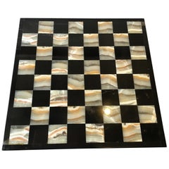 Marble and Onyx Chess Board