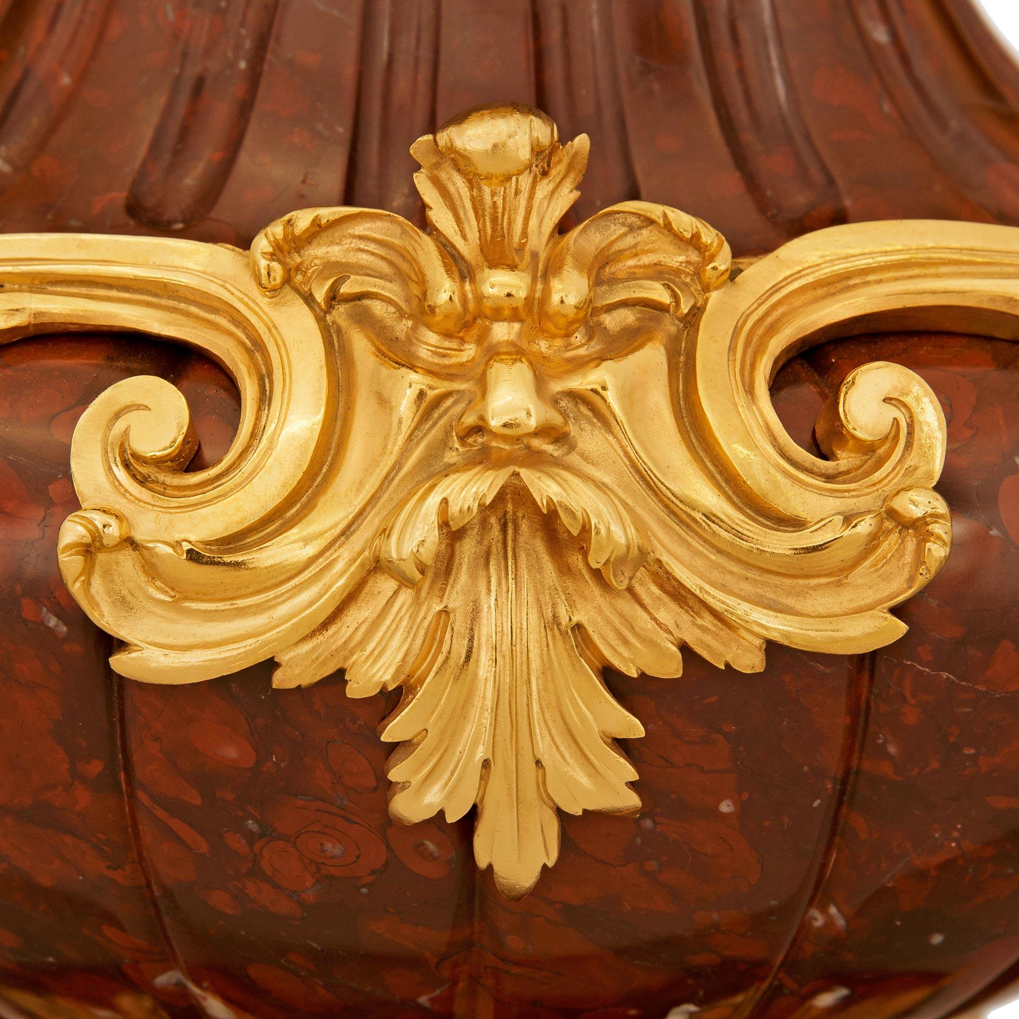 marble and Ormolu centerpiece/urn, attributed to Barbedienne For Sale 1