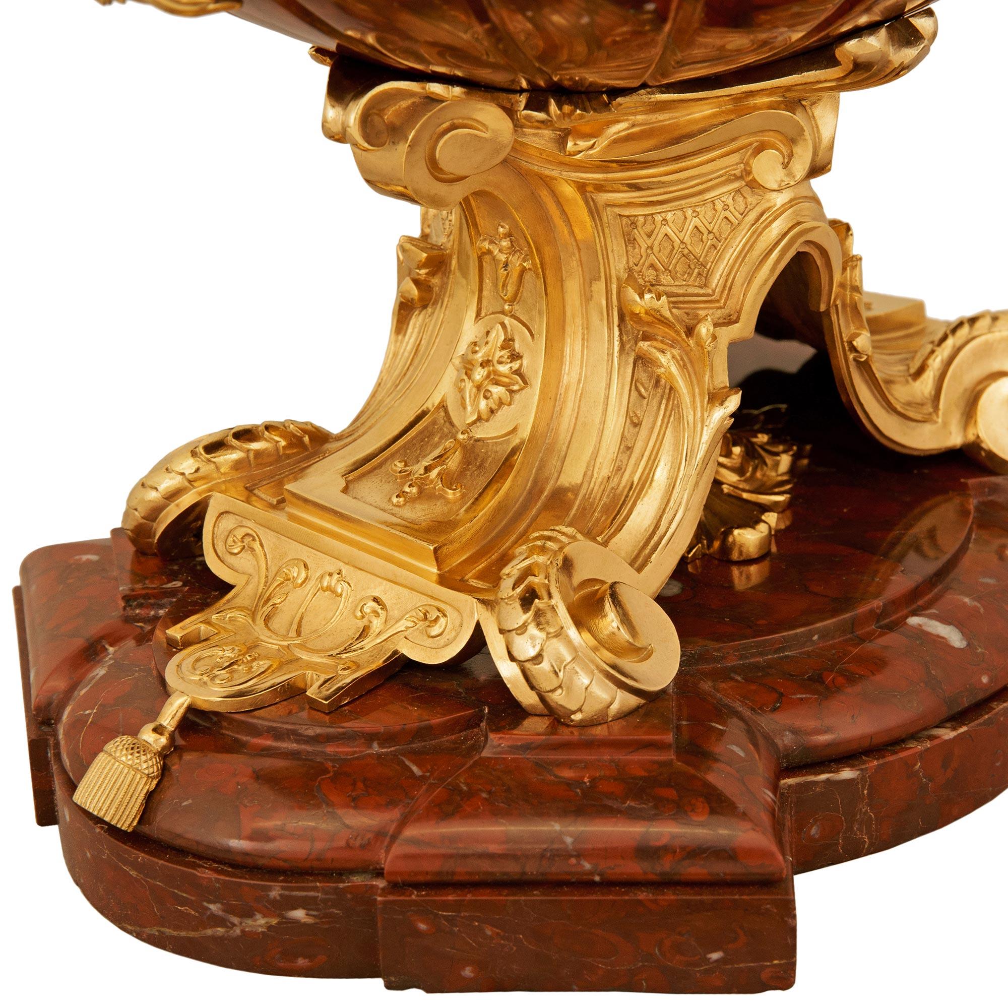 marble and Ormolu centerpiece/urn, attributed to Barbedienne For Sale 2