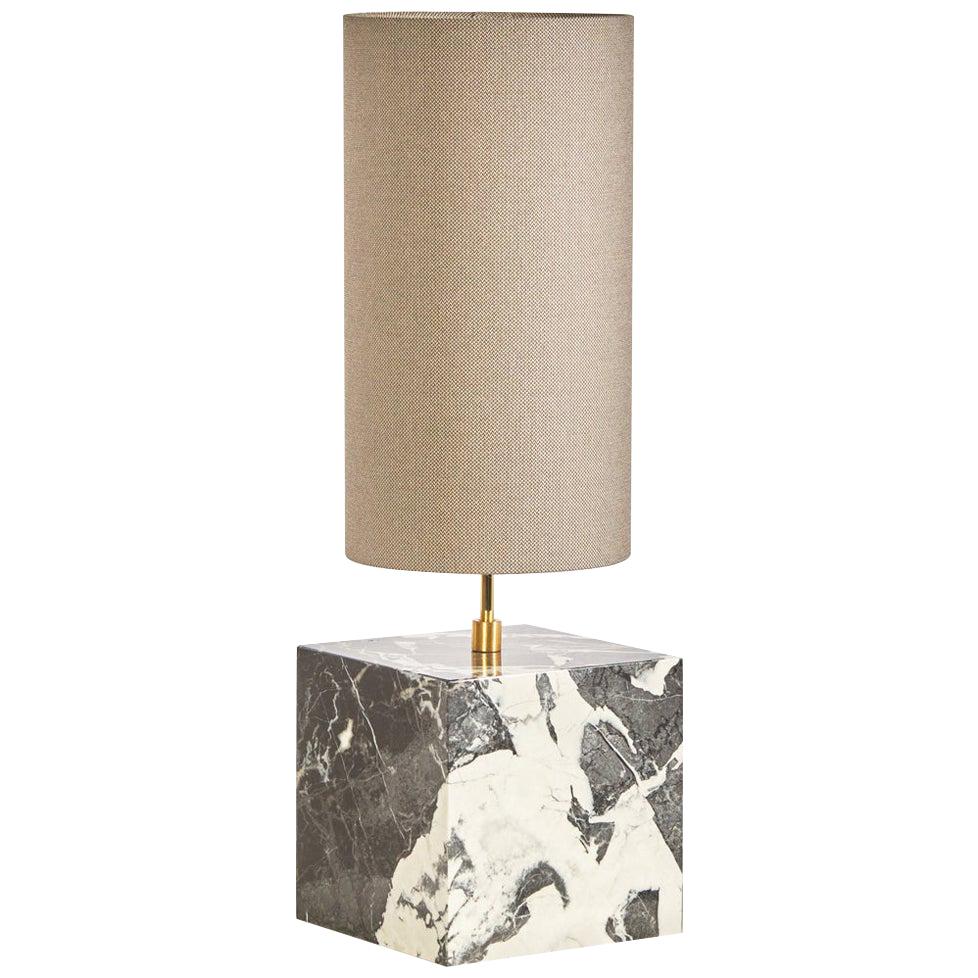 Marble and Recycled Fabric Coexist Table Lamp 'Small' by Slash Objects