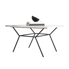 Marble and Steel Coffee Table