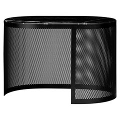 Marble and Steel Contemporary Medium Side Table
