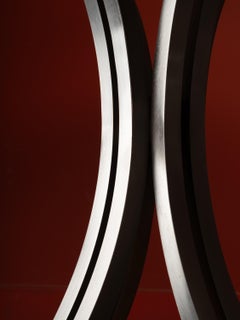 Marble and steel table in the manner of Osvaldo Borsani