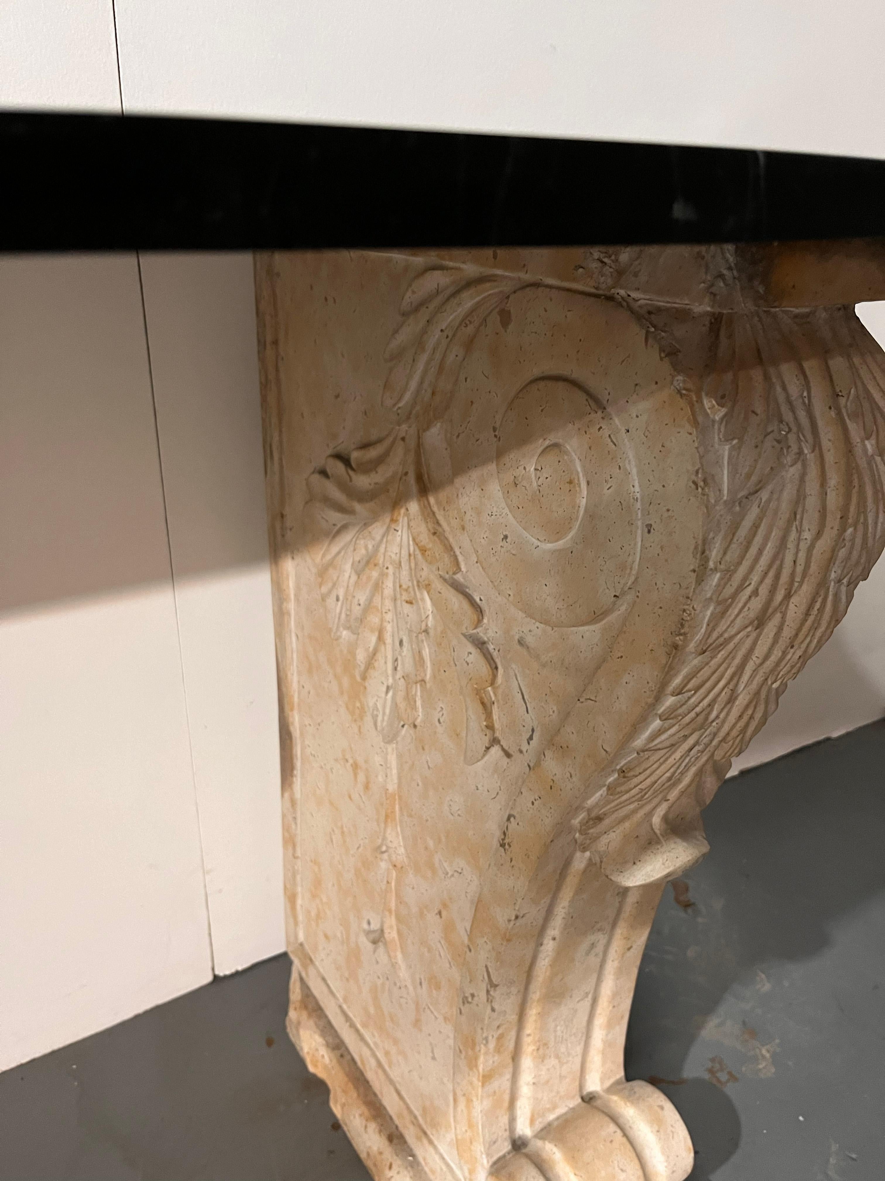 Marble and stone Consol Table For Sale 4