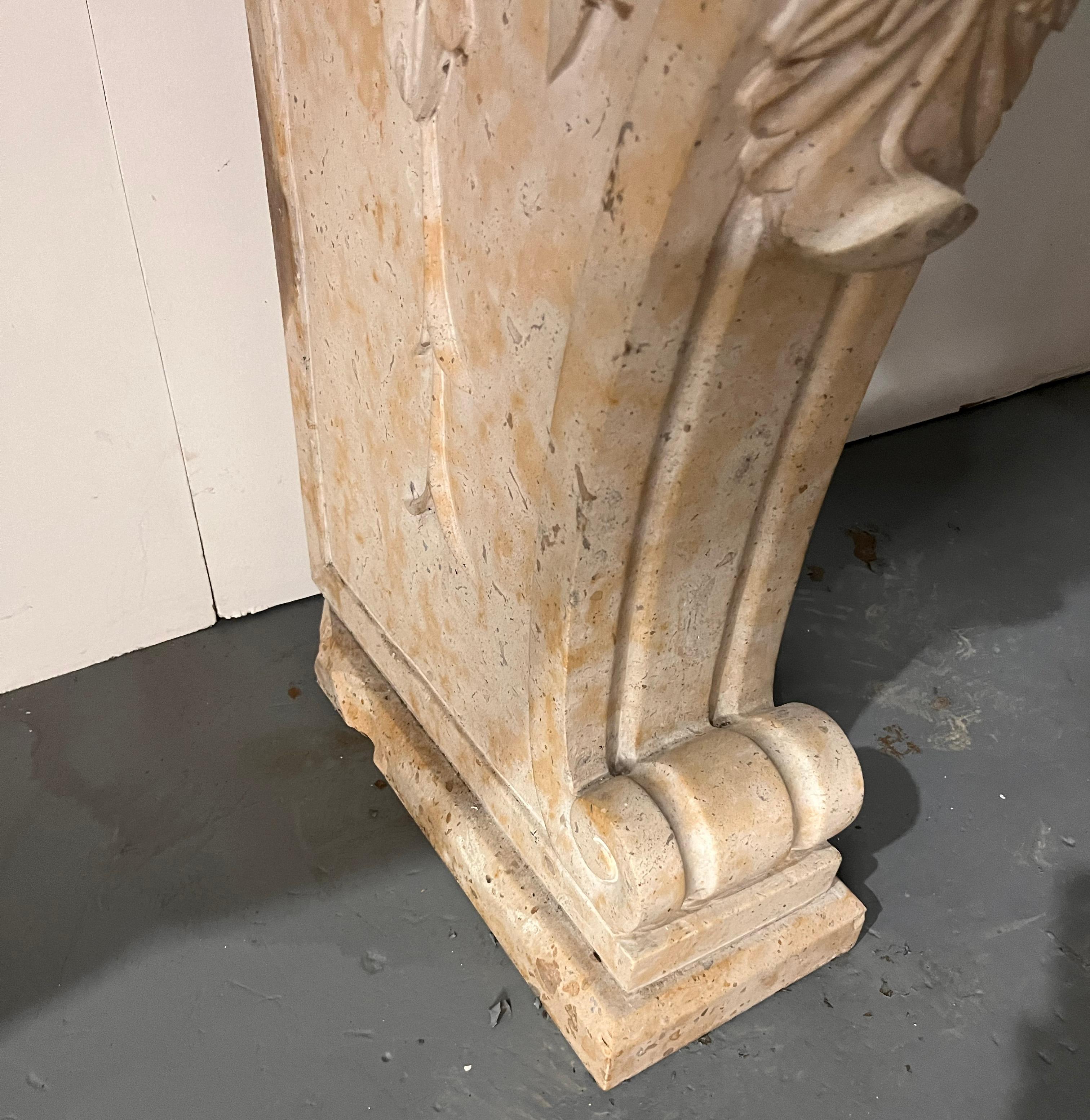 Belgian Black Marble Marble and stone Consol Table For Sale