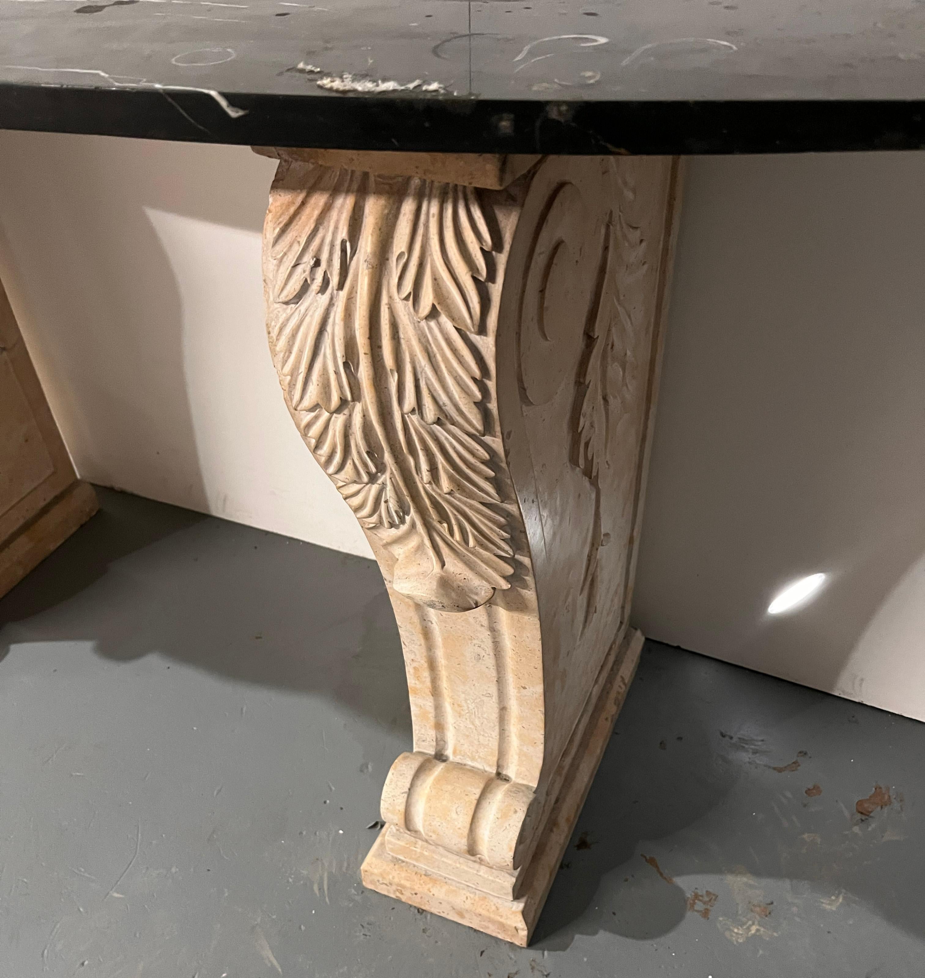 Marble and stone Consol Table For Sale 1