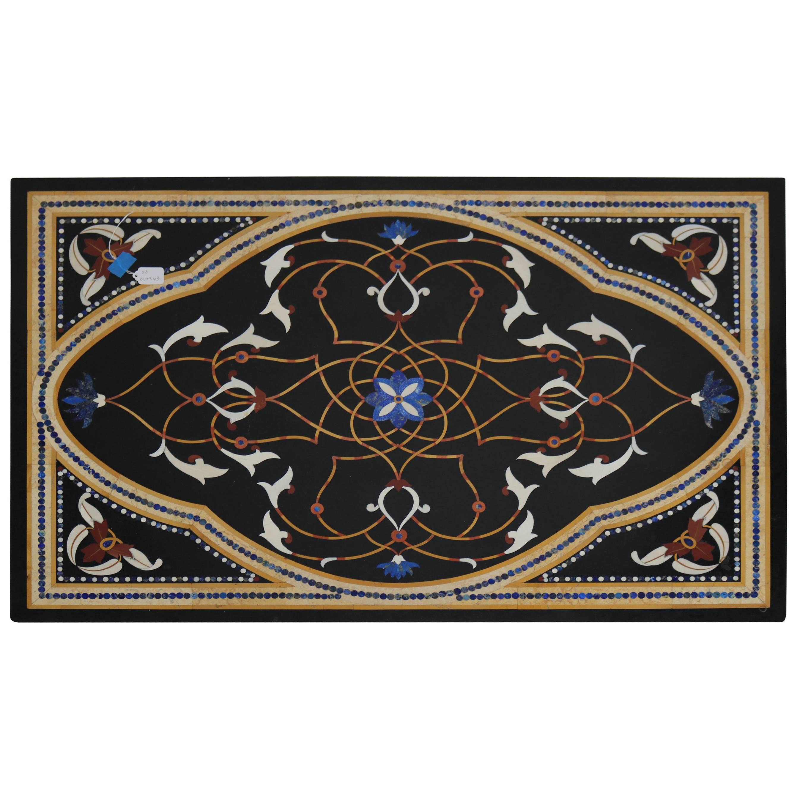 Marble and Stone Inlay Table Top For Sale