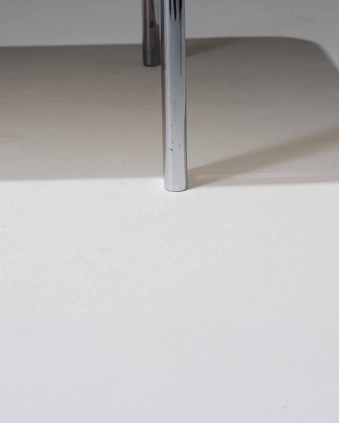 Marble and Tubular Metal Coffee Table, 1970s For Sale 6