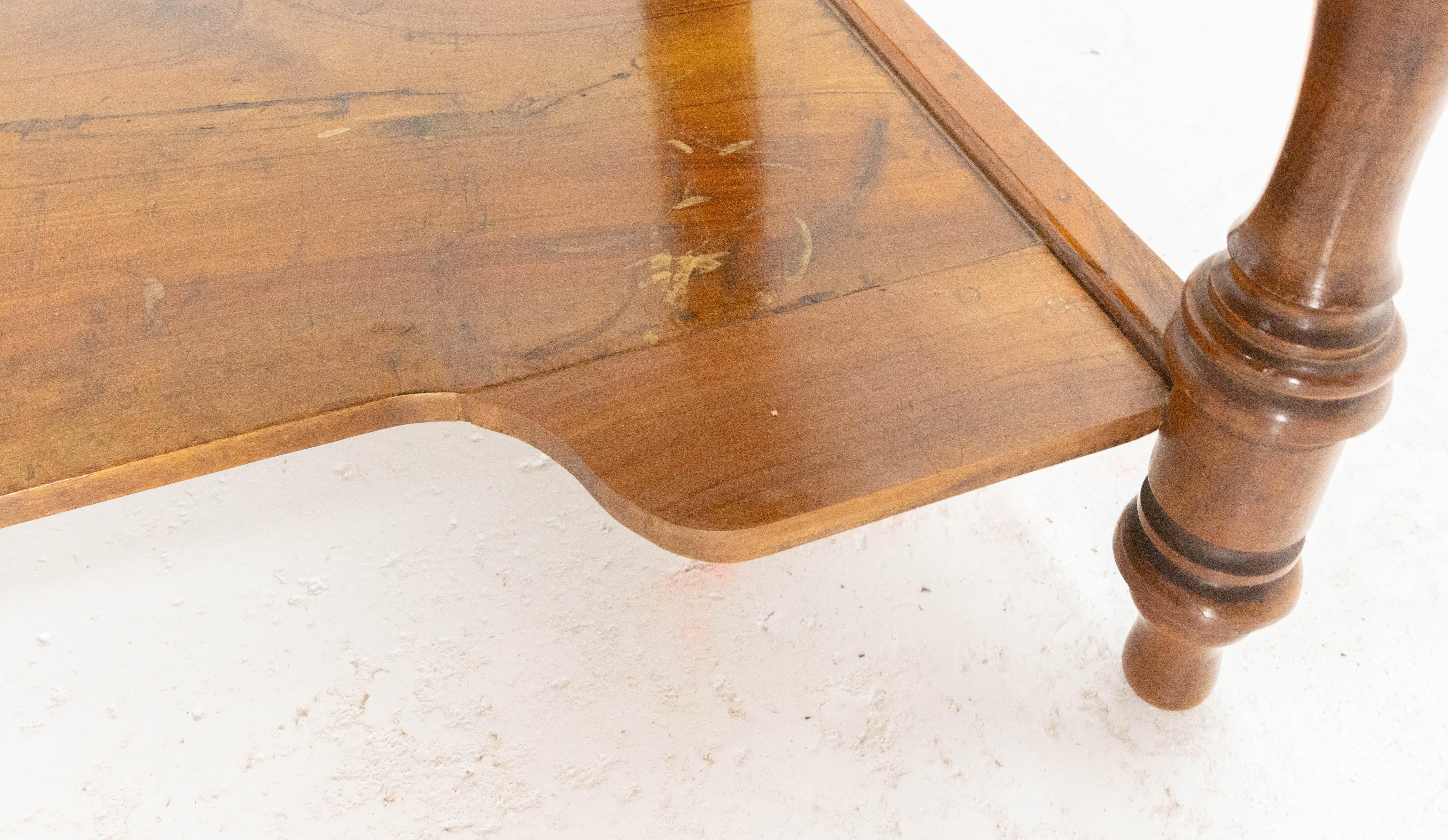 Marble and Walnut Vanity Table, French, circa 1900 In Good Condition In Labrit, Landes