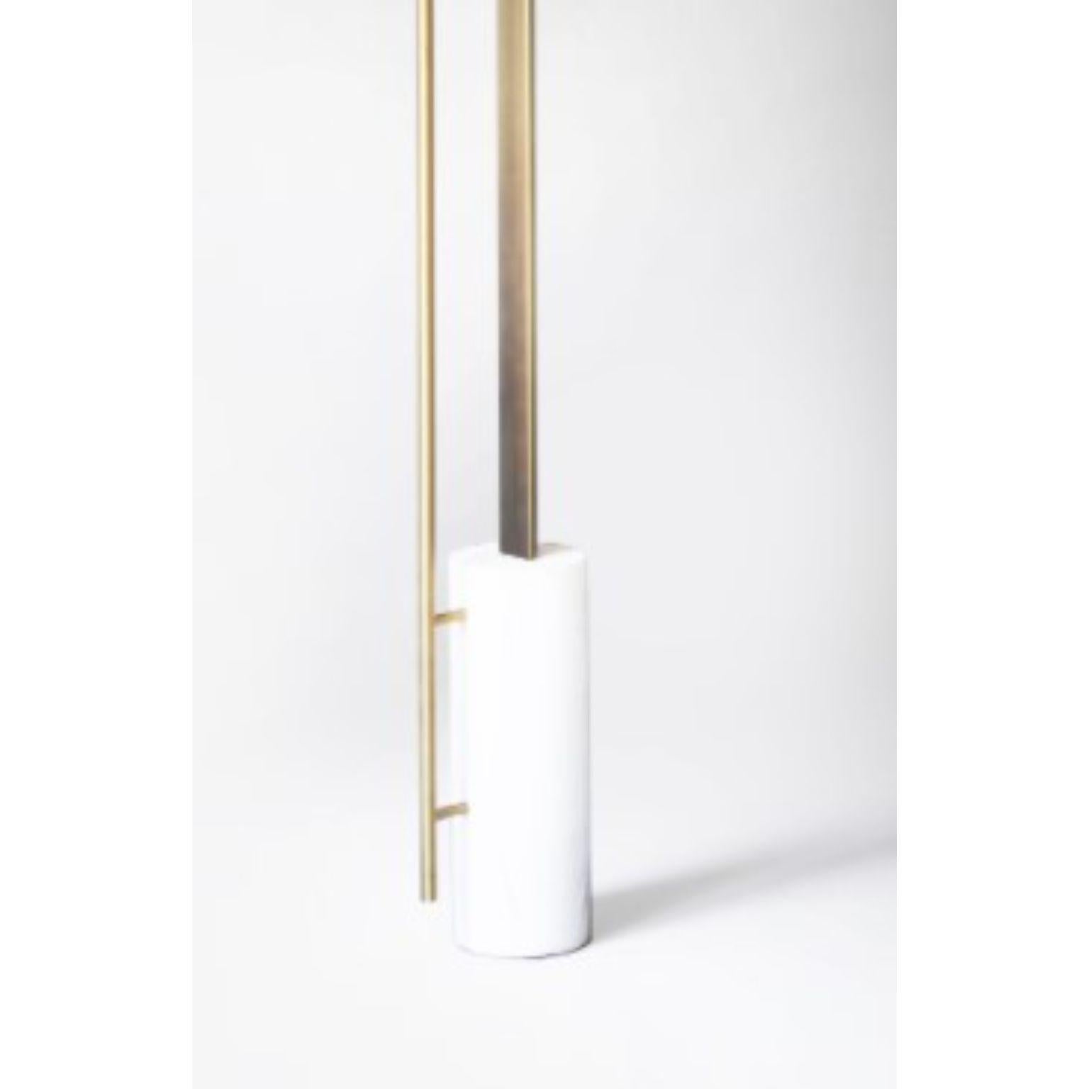 Marble and Wedge Floor Lamp by Square in Circle In New Condition In Geneve, CH
