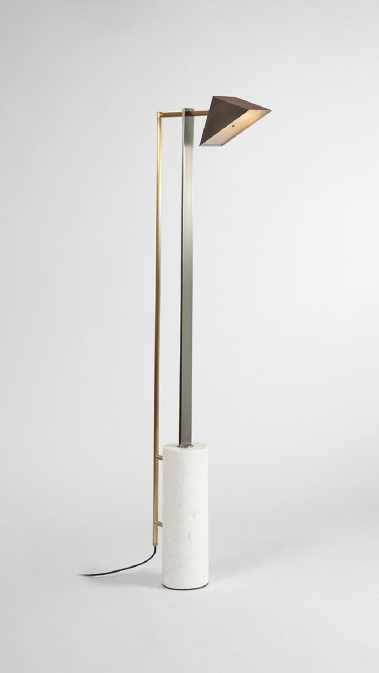 Post-Modern Marble and Wedge Floor Lamp by Square in Circle For Sale