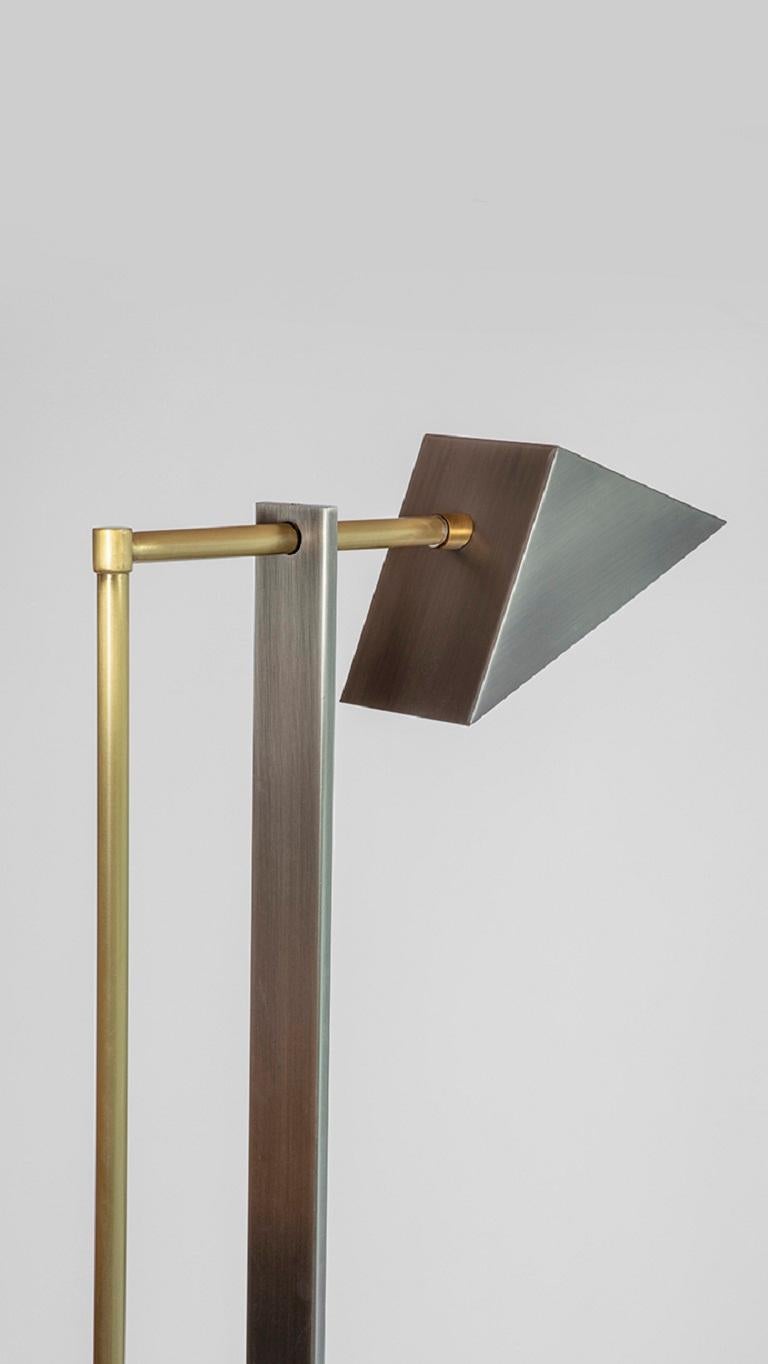 Marble and Wedge Floor Lamp by Square in Circle In New Condition For Sale In Geneve, CH