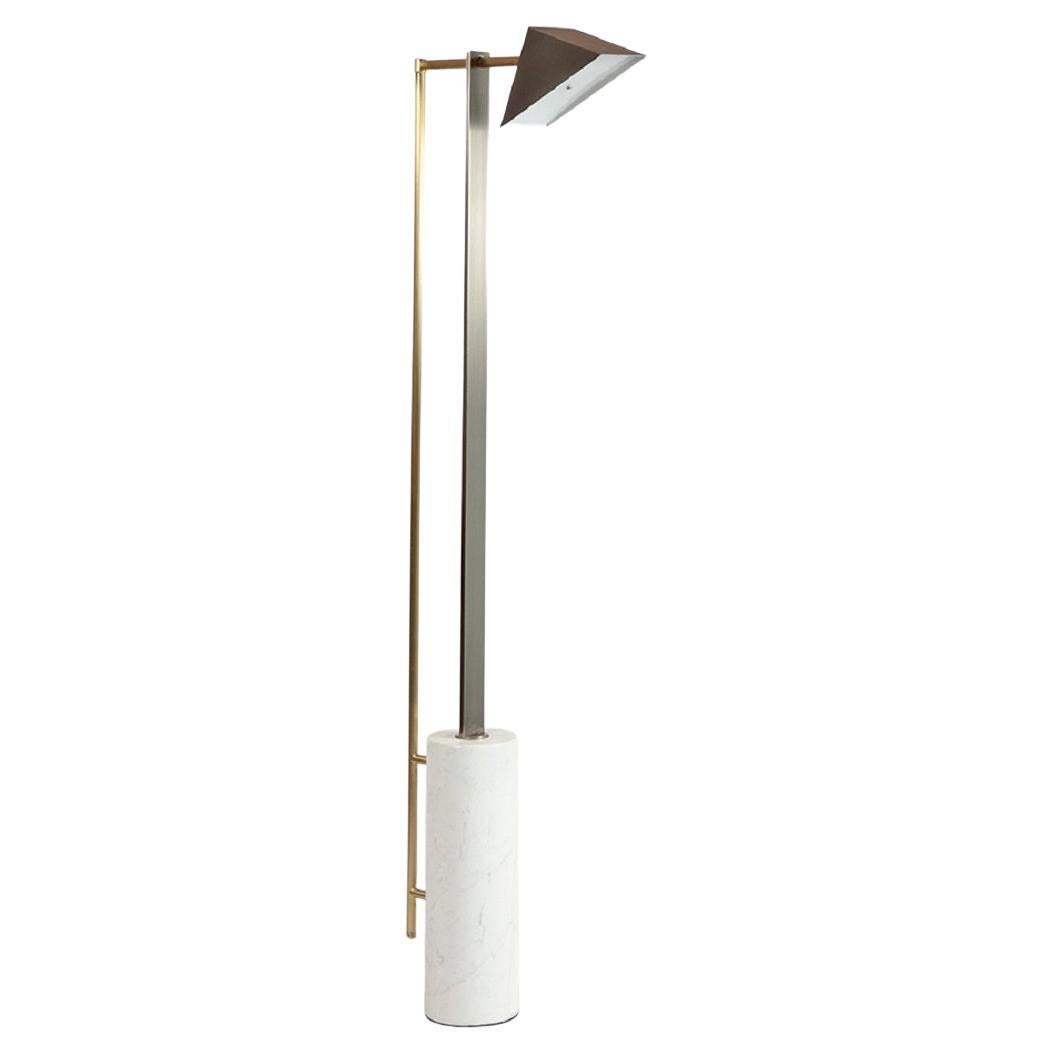 Marble and Wedge Floor Lamp by Square in Circle For Sale