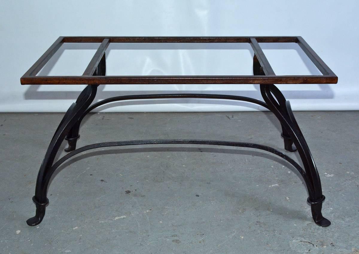 Baroque Revival Marble and Wrought Iron Coffee Table