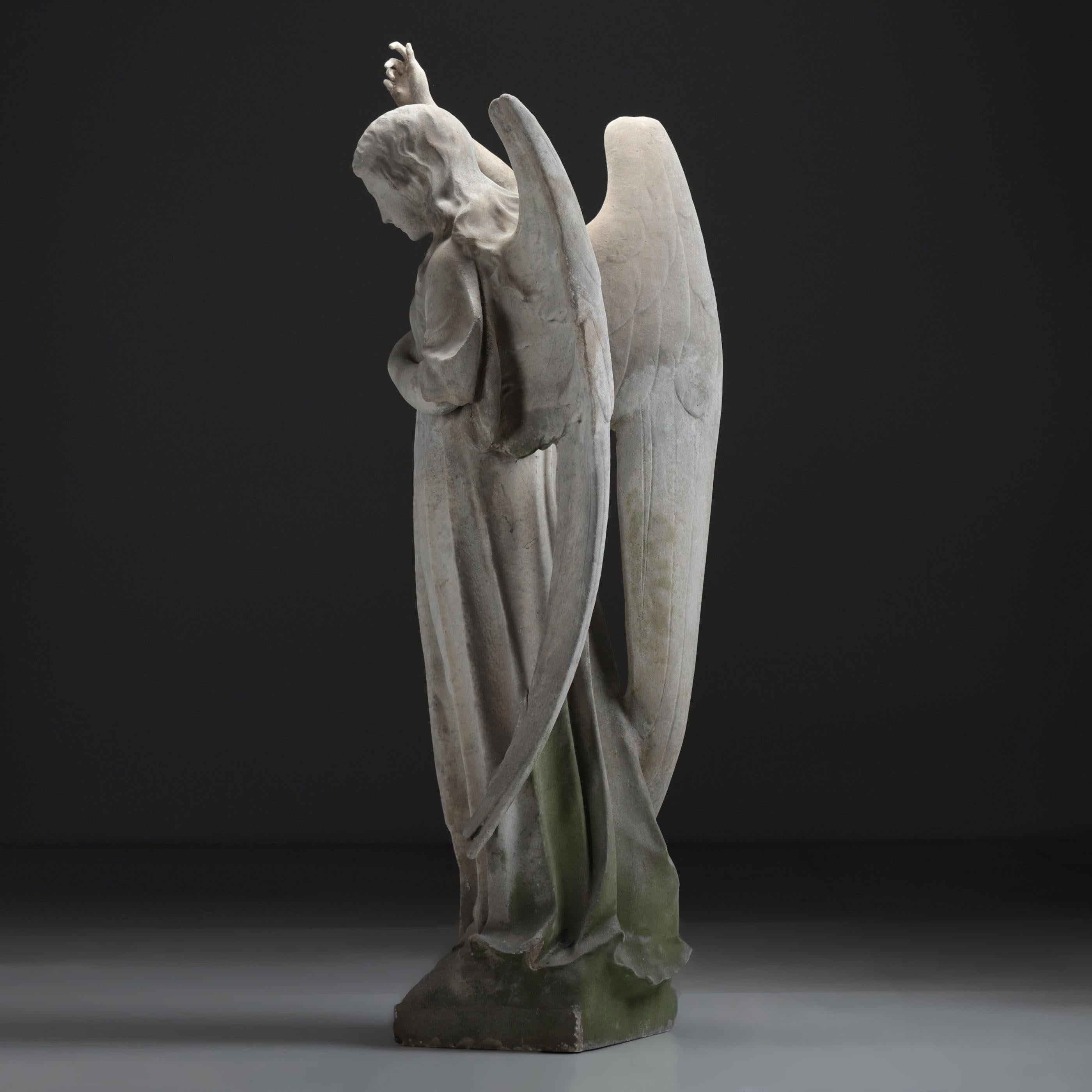 Mid-19th Century Marble Angel, c.1860 For Sale